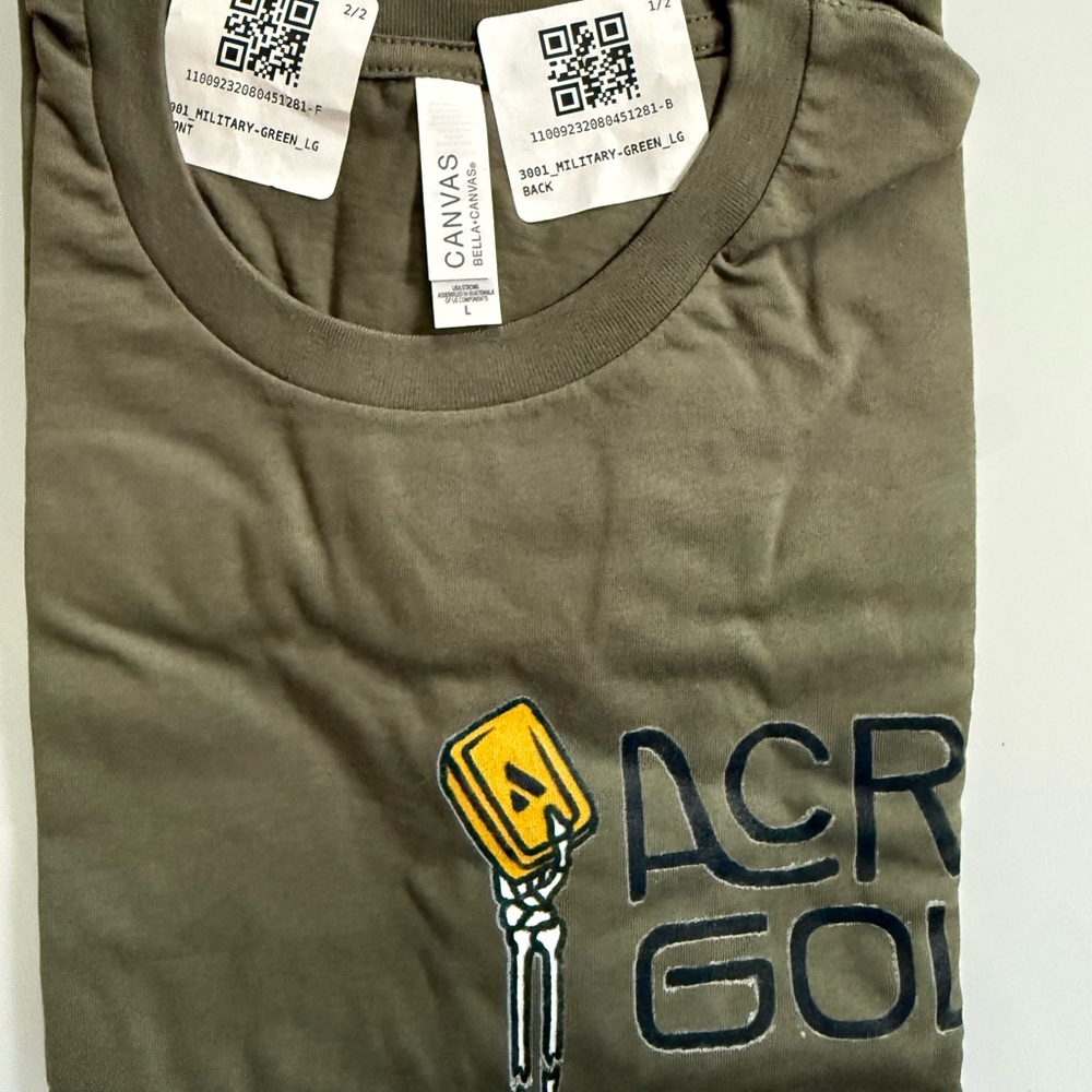 Acre Gold Military Green Crewneck T‑Shirt